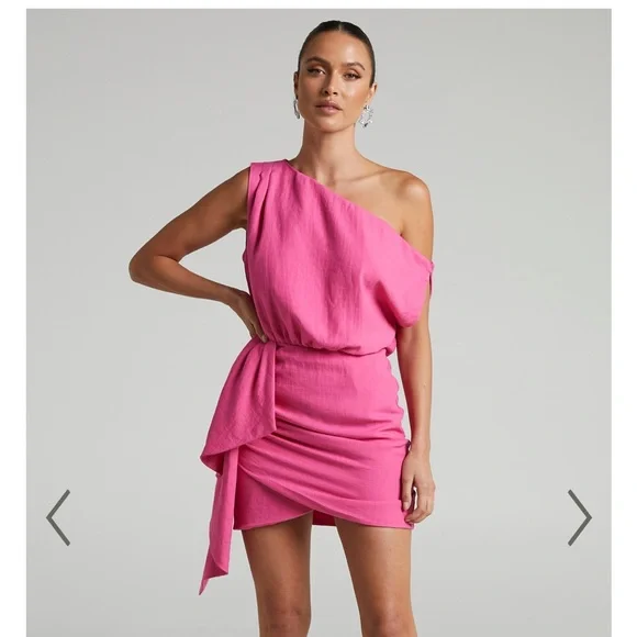 open lace back dress Dressing Up Pink One Shoulder Maxi Dress With Open Back Detail  Club L  London